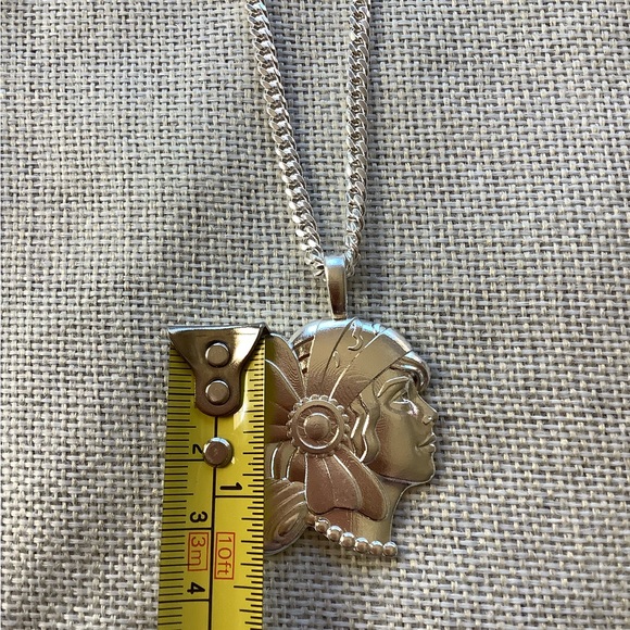 Large Girl Pendant Sterling Silver 925 Gift Box statement piece - Picture 4 of 14